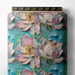 Petal flower style with pink,green colors