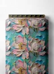 Petal flower style with pink,green colors