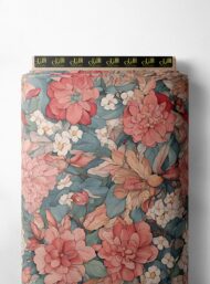 Bloom flower style with pink,green colors