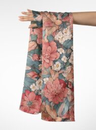 Bloom flower style with pink,green colors - Image 3