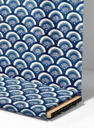 Fan mixed style with blue, white colors - Image 4