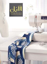 Fan mixed style with blue, white colors - Image 7