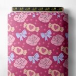 Rose flower style with pink,blue colors