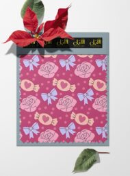 Rose flower style with pink,blue colors - Image 6