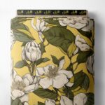 Petal flower style with white,green colors