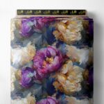 Petal flower style with purple,white colors