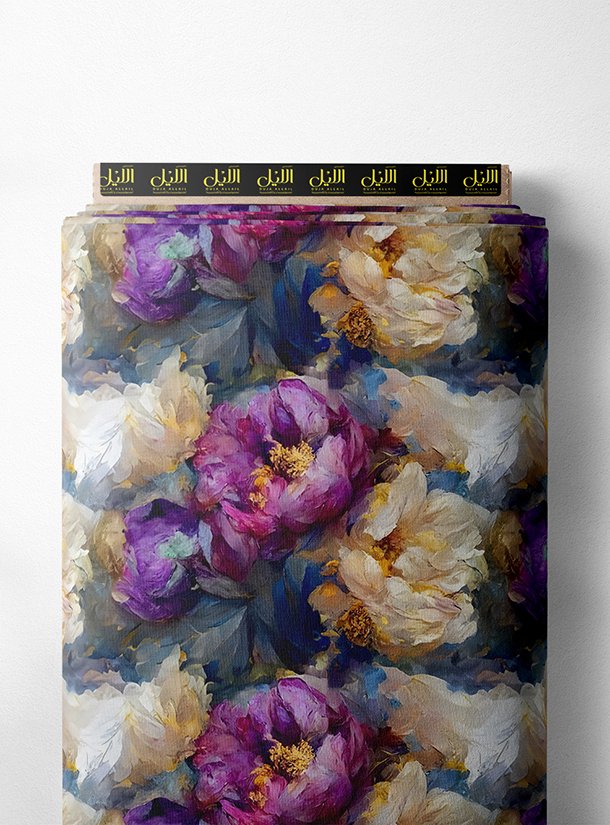 LAI01-2384_1.jpg Petal flower style with purple,white colors - Image 1