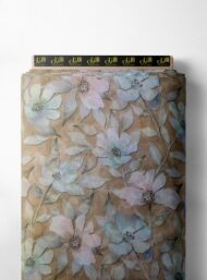 Petal flower style with brown,green colors