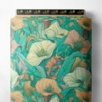 Petal flower style with green,orange colors