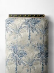 Palm nature style with blue,white colors