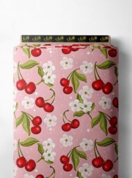 Cherry flower style with red,white colors