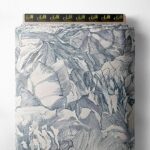 Petal flower style with blue, white colors