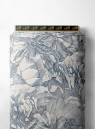 Petal flower style with blue, white colors