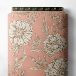 Bloom flower style with pink,white colors