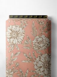 Bloom flower style with pink,white colors