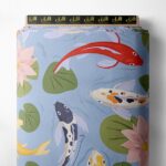 Fish nature style with blue,red colors