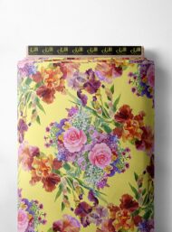 Rose flower style with pink,green colors