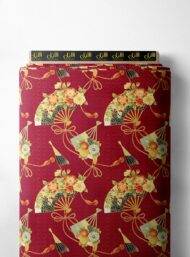 Fan flower style with red,yellow colors