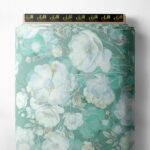 Petal flower style with white,green colors