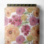 Bloom flower style with pink,yellow colors