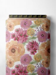 Bloom flower style with pink,yellow colors