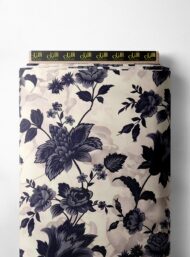 Bloom flower style with black,white colors