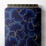 Bloom flower style with blue, yellow colors