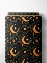 Moon nature style with black,orange colors