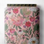 Petal flower style with pink,green colors