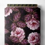 Leaf flower style with pink,green colors