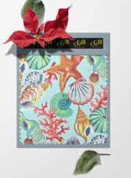 Shell ocean and sky style with red,blue colors - Image 6