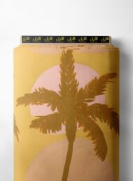 Palm nature style with yellow,pink colors