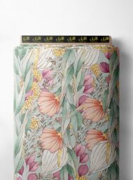 Petal flower style with pink,green colors