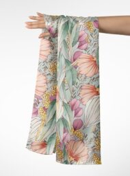 Petal flower style with pink,green colors - Image 3