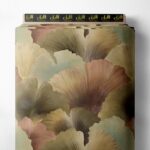 Leaf flower style with brown,green colors