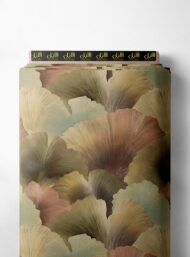 Leaf flower style with brown,green colors