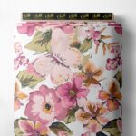 Butterfly flower style with pink,green colors