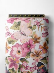 Butterfly flower style with pink,green colors