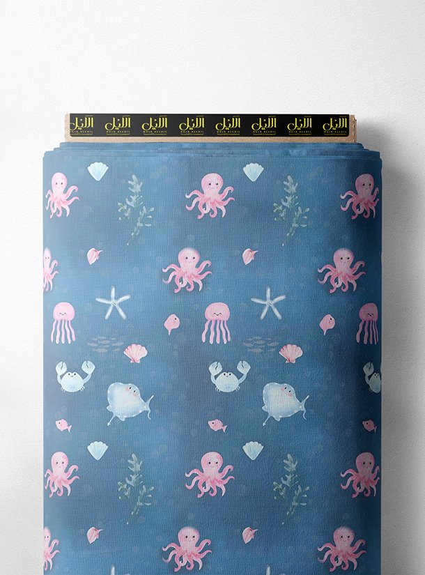 LAI01-2440_1.jpg Octopus ocean and sky style with pink,blue colors - Image 1