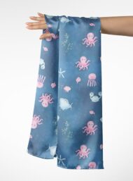 Octopus ocean and sky style with pink,blue colors - Image 3