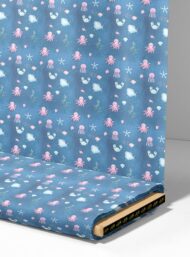 Octopus ocean and sky style with pink,blue colors - Image 4