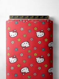 Cat flower style with red,white colors