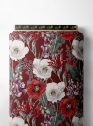 Petal flower style with red,white colors