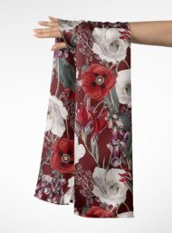 Petal flower style with red,white colors - Image 3