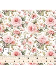 Rose flower style with pink,green colors - Image 5