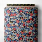 Bloom flower style with red,blue colors