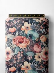 Petal flower style with pink,green colors