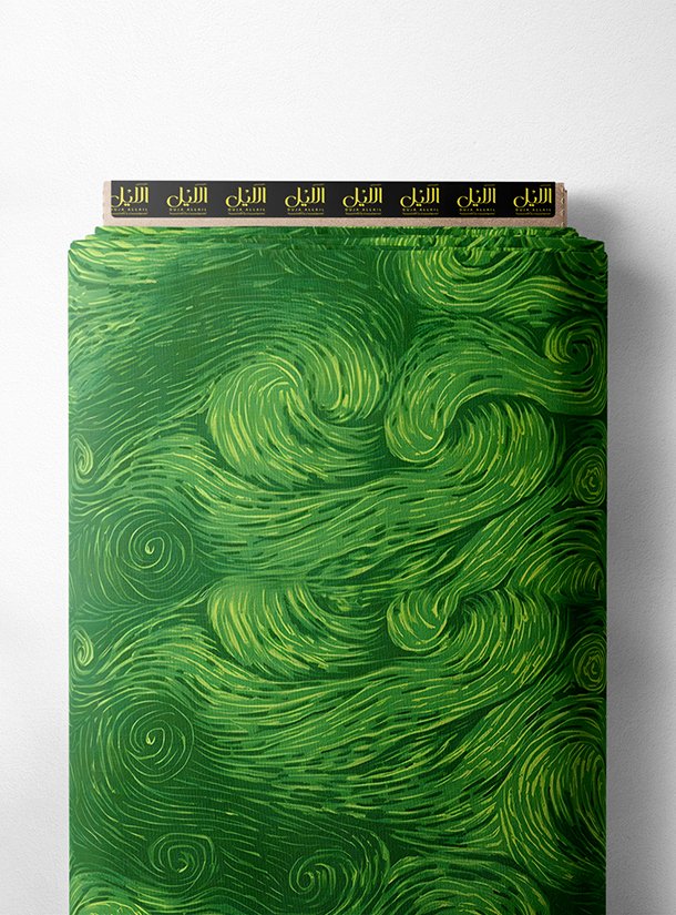 LAI01-2469_1.jpg Swirl nature style with green, yellow colors - Image 1