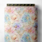 Bloom flower style with pink,blue colors