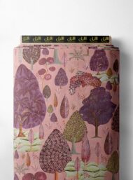 Tree nature style with purple,green colors